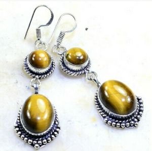 Tiger Eye ~ Handcrafted 925SS Earrings